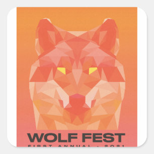 Adesivo Quadrado 2021 Wolf Fest Stickers