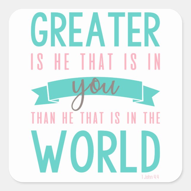 Adesivo Quadrado 20 Bíblias Versos (Frente)