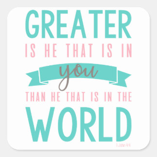 Adesivo Quadrado 20 Bíblias Versos