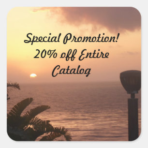 Adesivo Quadrado 20% para fora - Vista do oceano