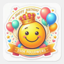 250K Seguidores de Aniversário