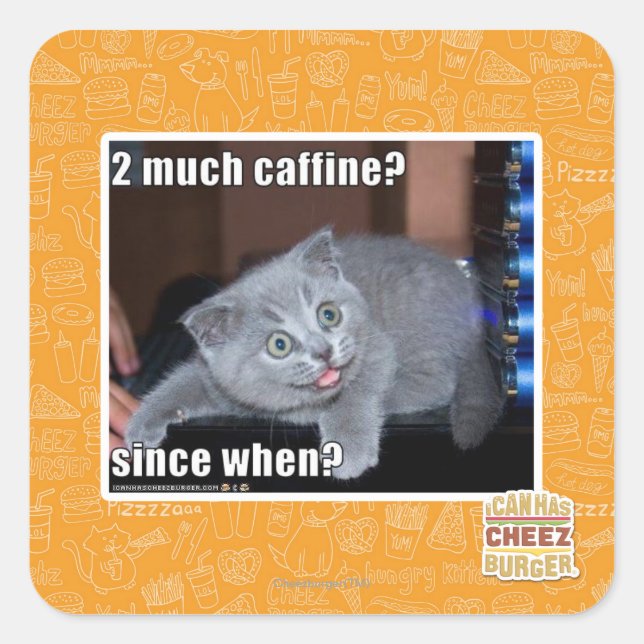 Adesivo Quadrado 2 cafezinhos? (Frente)