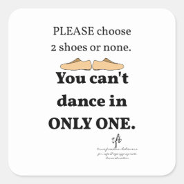 Adesivo Quadrado 2 Calçados ou nenhum branco