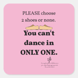 Adesivo Quadrado 2 Calçados ou nenhuma Rosa claro