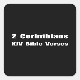 Adesivo Quadrado 2 Coríntios Versículos da Bíblia KJV Gráfico Crist