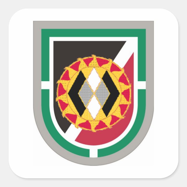 Adesivo Quadrado 301ruas PSYOP Company Beret Flash/DUI Stickers (Frente)