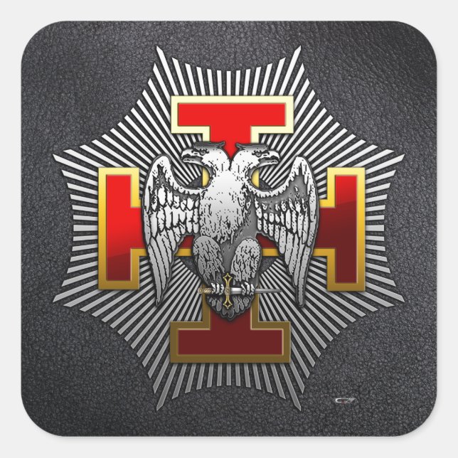 Adesivo Quadrado 30: Knight Kadosh (Frente)