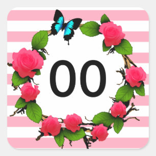 Adesivo Quadrado 30 Whimsical Rosa 18th 21 rua