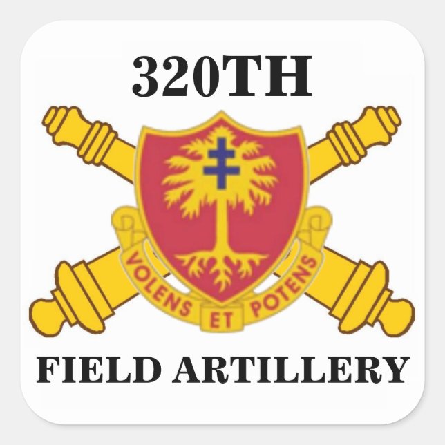 Adesivo Quadrado 320.o CAMPO ARTILLERY STICKERS (Frente)