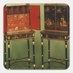 Adesivo Quadrado 32: Dois armários do Chinoiserie, c.1770