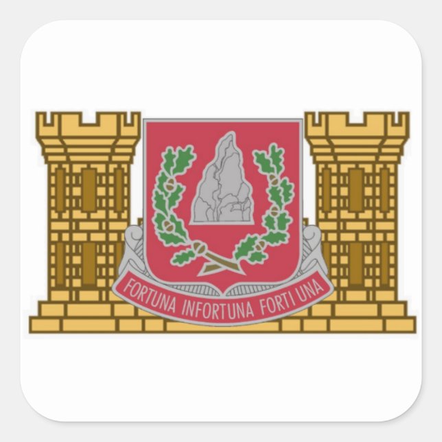 Adesivo Quadrado 37.o ENGENHEIRO BATTALION STICKERS (Frente)