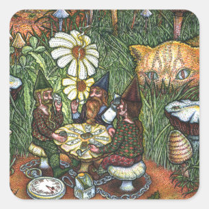 Adesivo Quadrado 3 Gnomos Stickers Square