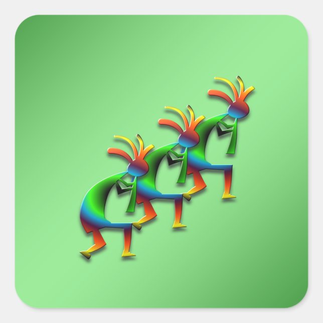 Adesivo Quadrado 3 Kokopelli #29 (Frente)