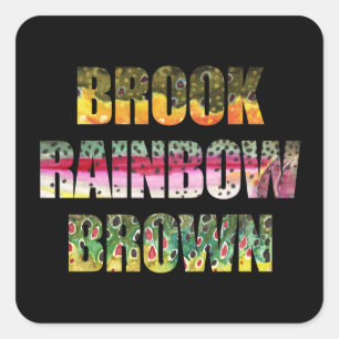 Adesivo Quadrado 3 Lindas Pele de Trutas