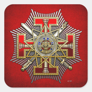 Adesivo Quadrado 3ó Grau: Inspector Geral grande soberano