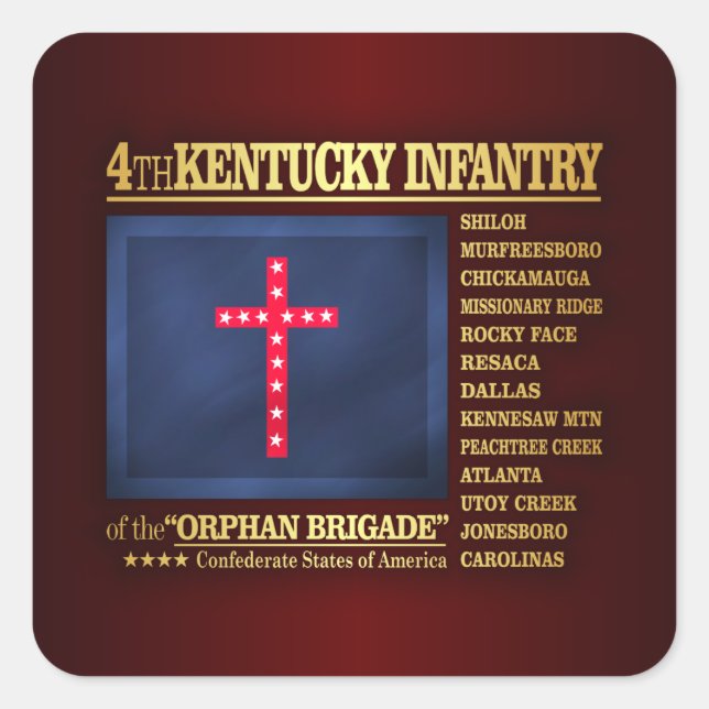 Adesivo Quadrado 4ª Infância do Kentucky (BA2) (Frente)