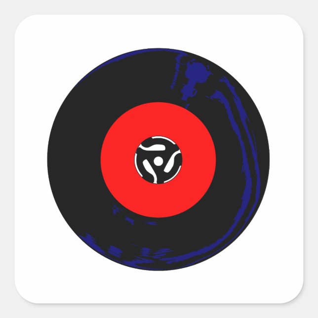 Adesivo Quadrado 45 RPM SIngle Record (Frente)