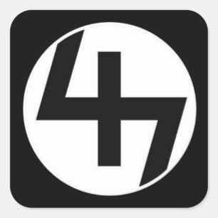 Adesivo Quadrado 47 Sticker Black/Black