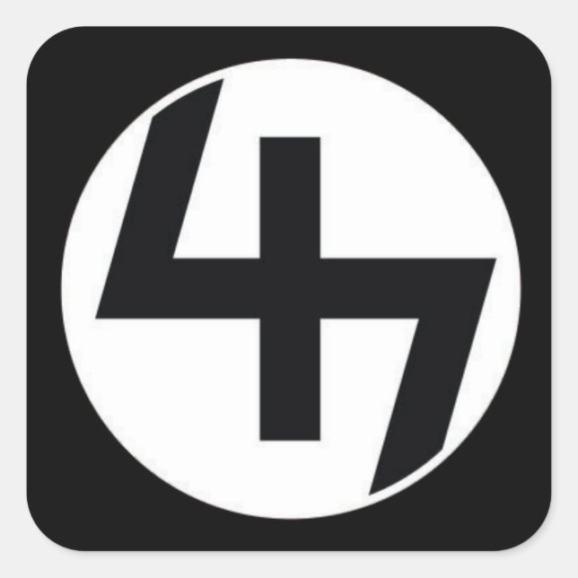 Adesivo Quadrado 47 Sticker Black/Black (Frente)
