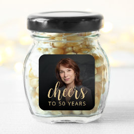 Adesivo Quadrado 50ª Festa de aniversário de torcida por fotos