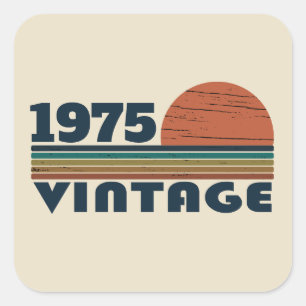 Adesivo Quadrado 50ª festa de aniversário personalizada