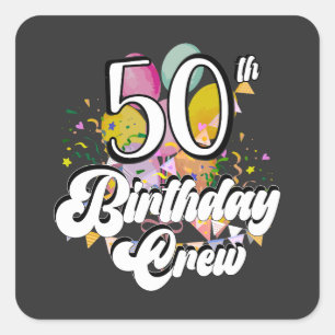 Adesivo Quadrado 50º Aniversário Tripulação 50