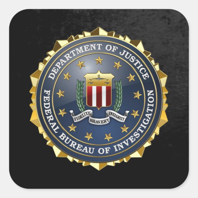 Adesivo Quadrado [500] Edição Especial do FBI (Frente)