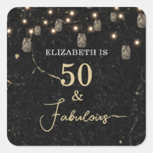 50 e Luzes Douradas Fabulosas de Mason Jar Marble 