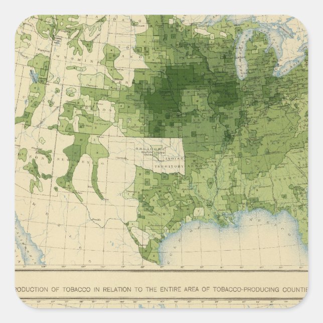 Adesivo Quadrado 51 Grãos, cigarro 1890 (Frente)