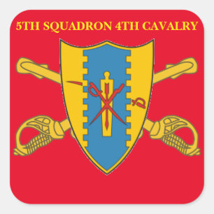 ADESIVO QUADRADO 5 SQUADRON 4ª CAVALRY STICKERS