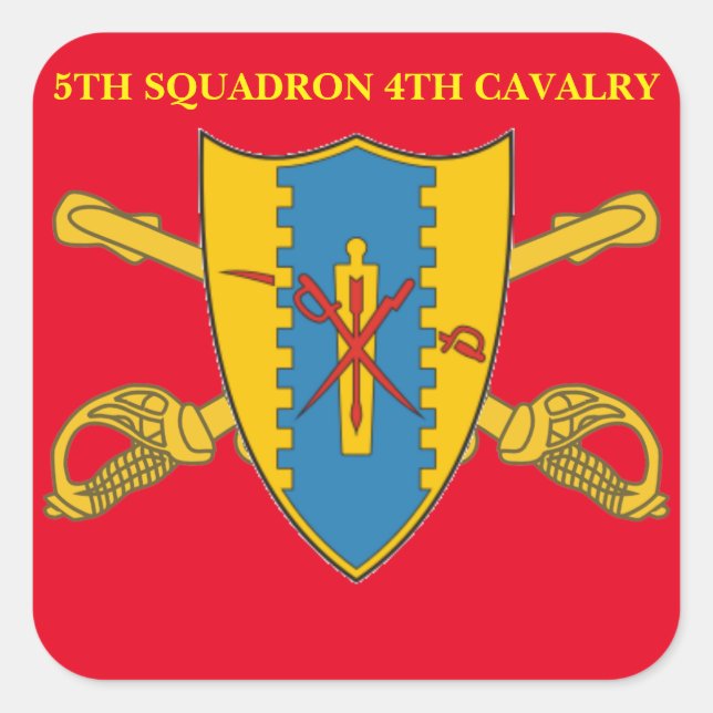 ADESIVO QUADRADO 5 SQUADRON 4ª CAVALRY STICKERS (Frente)