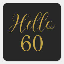 60º aniversário Festa de aniversário Dourada preta