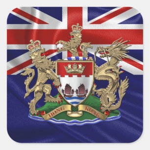Adesivo Quadrado [600] Hong Kong - 1959-1997 Casaco de Armas