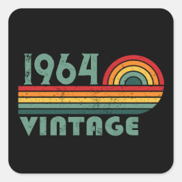 Adesivo Quadrado 60 presentes de aniversário personalizados