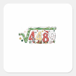 Adesivo Quadrado 67 Raiz Quadrada 4489 Seis Sete Matemática Natal