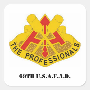 Adesivo Quadrado 69th U.S.A.F.A.D.