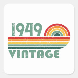 Adesivo Quadrado 75 anos de idade personalizados