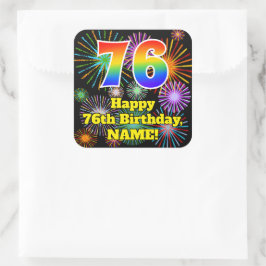 Adesivo Quadrado 76º aniversário: Veja o Rainbow # 76