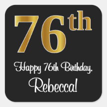 76.º aniversário - Exame Dourado elegante Luxurios