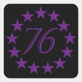 Adesivo Quadrado 76 Edição Roxa