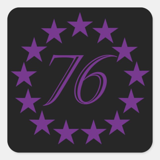 Adesivo Quadrado 76 Edição Roxa (Frente)