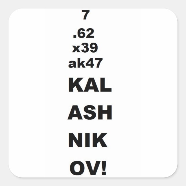 Adesivo Quadrado 7.62x39 (Frente)