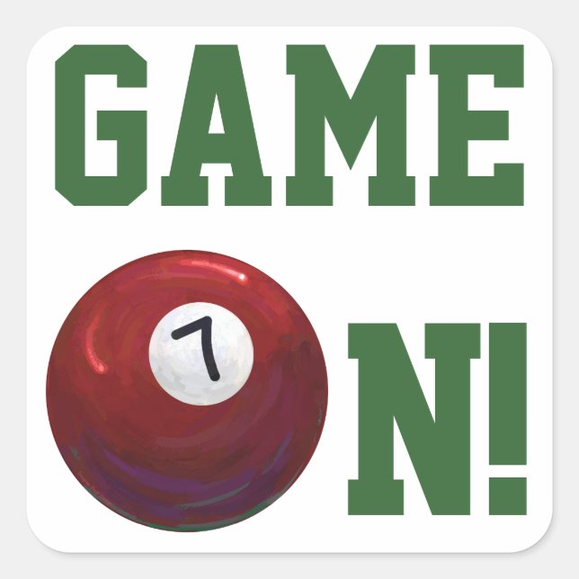 Adesivo Quadrado 7 Ball (Frente)