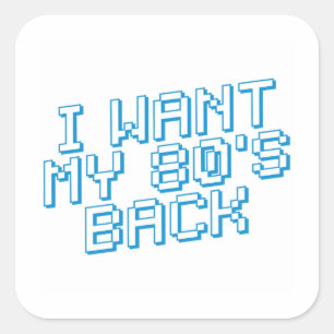 Adesivo Quadrado 80s com sobra