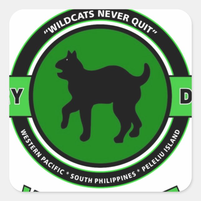 ADESIVO QUADRADO 81 DIVISÃO "WILDCAT" DA DIVISÃO DE INFÂNCIA DA RUA (Frente)