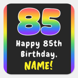 Adesivo Quadrado 85.º aniversário: Rainbow Spectrum # 85, Nome Pers