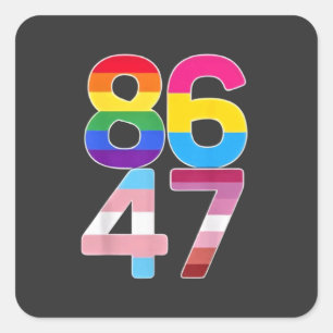 Adesivo Quadrado 86 47 Orgulho LGBTQ do Orgulho LGBTQ Engraçado Ant