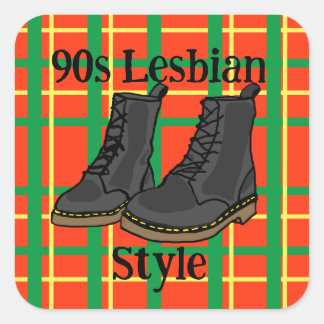 Adesivo Quadrado 90s Lesbian Style Sticker