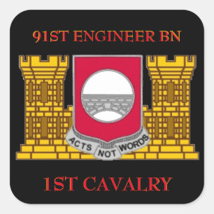 ADESIVO QUADRADO 91 ENGENHEIRO BATTALION 1RUAS DE VARRÃO