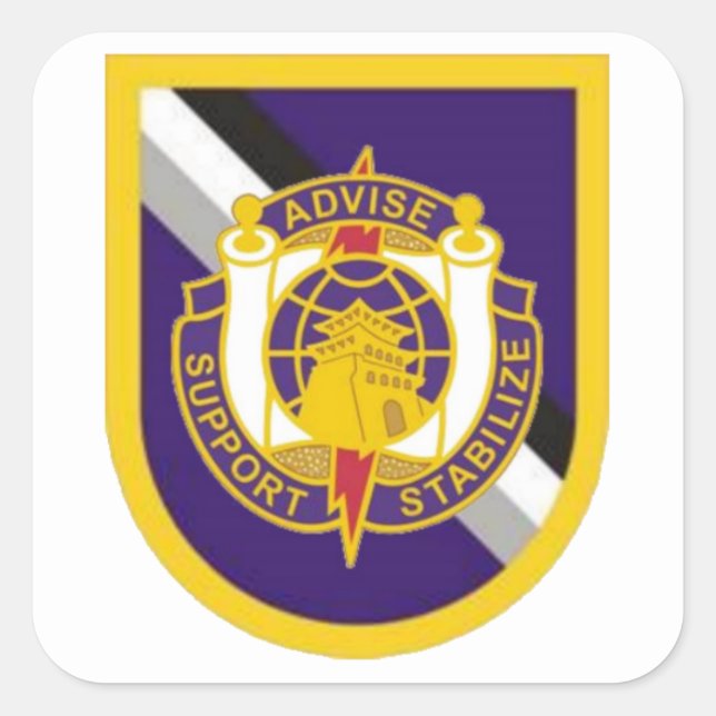 ADESIVO QUADRADO 95.º ASSUNTOS CIVIS BRIGADE FLASH/DUI (Frente)